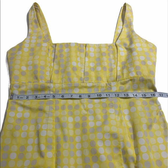 Calvin Klein Size 12 Yellow Polka Dot Dress - Picture 6 of 8